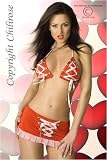 Two Piece Clubwear Set Red Mini Skirt With Bikini Top  : bikini two piece clubwear set red mini skirt with bikini top uk size 8 to 12 sexy lingerie clubwear
