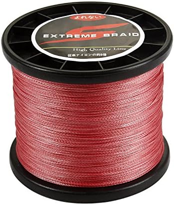 1500yd Carlyle Super Dyneema Fishing Line Braided Line (red, 30lb)