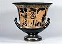 Posters: Greek Art - Attic red-figure kalyx krater depicting a Hoplite leaving for the war Art Print (30 x 42 cm)