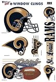 Set of (5) Team Window Clings: St. Louis Rams