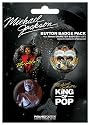 MICHAEL JACKSON - KING OF POP BADGE PACK 4 x 3.8cm