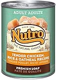 The Nutro Company Adult Dog Food Can with Chicken, Rice and Oatmeal Formula, 12.5-Ounce, Pack of 12