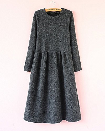 formanism ガーリー ミモレ丈 ニット ワンピース レディース