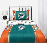 Miami Dolphins NFL Queen Comforter & Sheet Set (5 Piece Bedding)