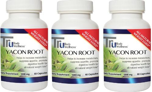Yacon Root 1000 Mg. Per Serving All Natural Metabolism Game-changer 180 Ct. C...