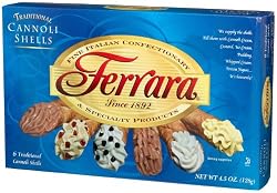 Ferrara Cannoli Shells, 6 Count, 4.5 Ounce Boxes (Pack of 12)