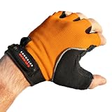 Cycling Gloves Fingerless Cycle Mitts Orange
