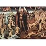 Professionally Plaqued Hans Memling The recent court, Triptych, Middle panel: Maiestas Domini and Archangel Michael with scales of the soul - 13x19 with RichAndFramous Black WoodMounting