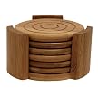 Lipper International Bamboo 7-pc. Coaster Set
