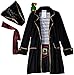 High Seas Captain Girls Costume Black/White