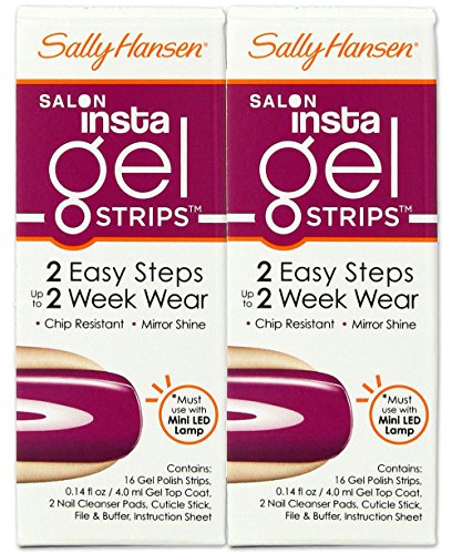 Sally Hansen Salon Insta Gel Strips, Punch Drunk #280 (2 Pack Bundle)
