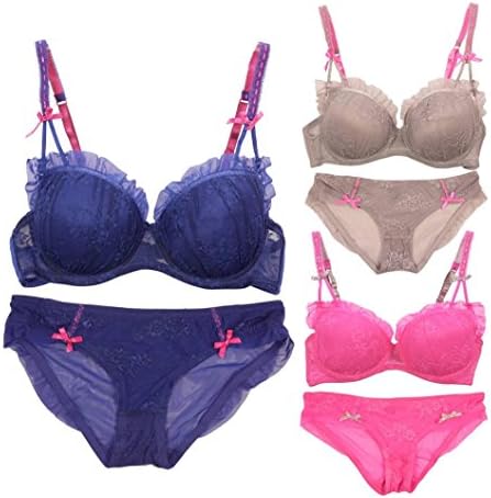 2-Pc Women's Ruffle Lace Bra & Panties Set