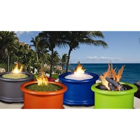 California Outdoor Concepts Key West-N Island Series-Lime Green-Fire Pit-Gas Logs-Natural Gas by California Outdoor Concepts