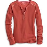 Solid-Color Waffle-Knit Henley Tee