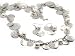 Silver Faux Pearl Filigree Necklace Earring Set Fashion Jewelry