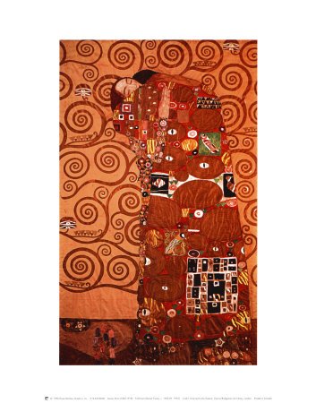 Fulfillment, Stoclet Frieze, c.1909 Art Poster Print by Gustav Klimt, 11x14