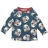 【H28年春物】 PuiPui(プイプイ) ミニ裏毛総柄長袖Tシャツ 90cm/BLUE NO.PP-162198