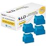 Xerox Phaser 8500 & 8550 Compatible Cyan (4 pack) 108R00669 Solid Ink ColorStix Cartridge by LD Products