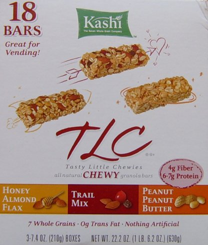 Kashi TLC Natural Chewy Granola Bars (Honey Almond Flax, Trail Mix, Peanut Butter) 18 ct by Smp