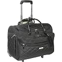 Vera Bradley Luggage Signature Black 17" Rolling Travel Tote