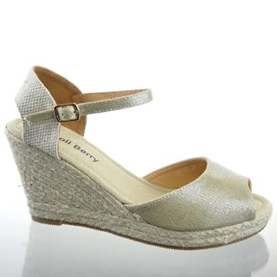 Mode Sandale Espadrille Plateforme cheville femmes corde Talon