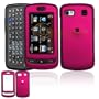 LG Xenon GR500 Cell Phone Hot Pink Rubber Feel Protective Case Faceplate Cover + Free LiveMyLife Wristband