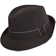 Scala Collezione Women's Swinger Striped Fedora Hat By Scala Collezione