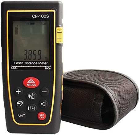 Laser Distance Measure, FOLOTE 100m/328ft Handheld Digital Laser Distance Meter Rangefinder Measure Tape Diastimeter with Distance/Angle/Area/Volume Measurement LCD Backlight Units with Mtr/in/f