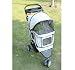 POUSSETTE BUGGY POUR CHIEN CHAT ANIMAUX CHARIOT ROUE AVANT 360° GRIS NEUF 15GR