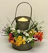 Country French Tin Double Bin Indoor/Outdoor Plant Stand Carrier