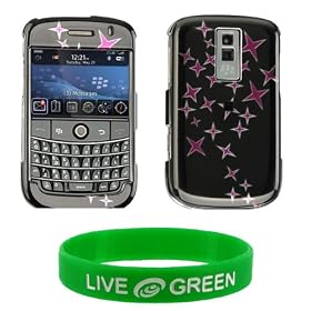 Snap On Hard Case for BlackBerry Bold 9000 Phone AT&T + Bonus Young Micro TM - Live Green WristBand