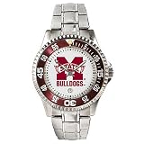 Mississippi State Bulldogs Suntime Competitor Game Day Steel Band Watch - NCAA College Athletics