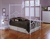 Fashion Bed Group Contour Canopy King Bed with Frame, Matte White