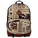16.5 Inch Newspaper Pattern Urban Lightweight School Book Bag Backpack Daypack
