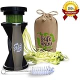 Safe Skins Spiral Slicer, Eco Friendly Bag and Kitopia's Veggie Slicer Recipe Ebook With 40 Recipes