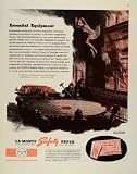 Best Price 1945 Ad La Monte Safety Paper WWII War Financial Security Banking Firefighters - Original Print Ad
