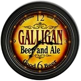 GALLIGAN 'S Beer and Ale Cascading Pub Wall Clock
