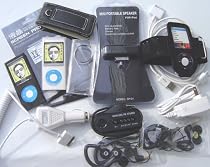 16 items For Ipod Nano 4th Gen Accessory Bundle:Leather case + BK Silicone case + Clear Silicone case + BK Sport Armband + Wireless FM transmitter + USB Mini Speaker + USB Wall Charger + USB Car Charger + USB Data Cable + 2 Clip on earphones + 2X screen protector + crystal hard case + 2straps. New and Generic