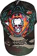 Men's Ed Hardy Hat Baseball Cap Camo Skull with Flames