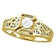 14K Yellow Gold Diamond Engagement Ring - 0.25 Ct.