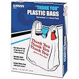 Garvey 063036 "Thank You" Bags, Printed, Plastic, 11.5 X 6.5 X 22 - .55 mil, White, 250/Box