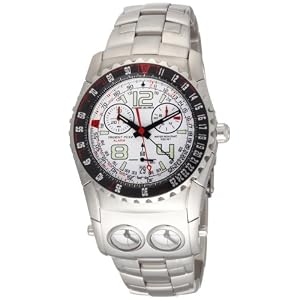Buy Chase-Durer Mens 220.9WW6-BR21 Trident FCX 2 Alarm Chronograph White Dial Watch by Amazon.com Store Card
