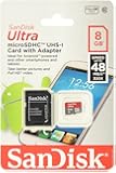 SanDisk Class 10 Micro 8GB SDHC Card with Adapter (SDSDQUA-008G-A11A)