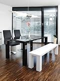 SalesFever Luke Esstisch schwarz hochglänzend (high gloss)