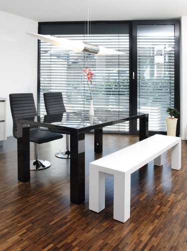 SalesFever Luke Esstisch schwarz hochglänzend (high gloss)