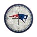 New England Patriots 12 Inch Art Glass Clock