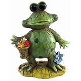 Puzzled Frog Decor W/Basket Decor ~ Puzzled