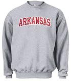 Arkansas Razorbacks Grey Embroidered Collegiate Crewneck Champion Sweashirt (L=44)