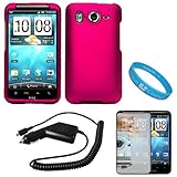 Pink Durable Protective Rubberized Crystal Hard Case Cover for AT&T Wireles ....