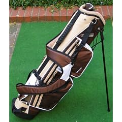 Legend Golf Gear Milano 6" Stand Bag, Braun / Khaki / Wei�